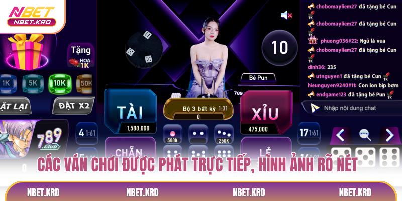 Các ván chơi được phát trực tiếp, hình ảnh rõ nét