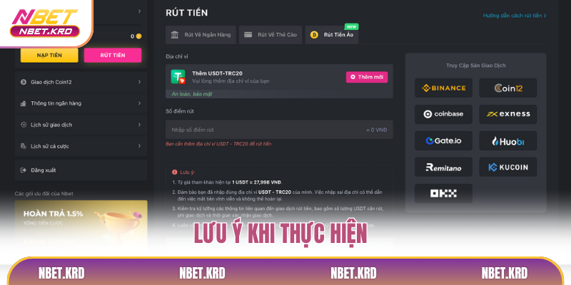 Lưu ý khi thực hiện